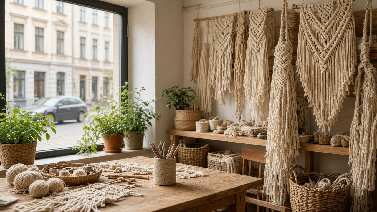 Macrame / fiber craft workshop at Golden Harbor Atelier