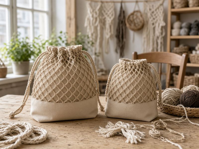 Rope bags at Golden Harbor Atelier