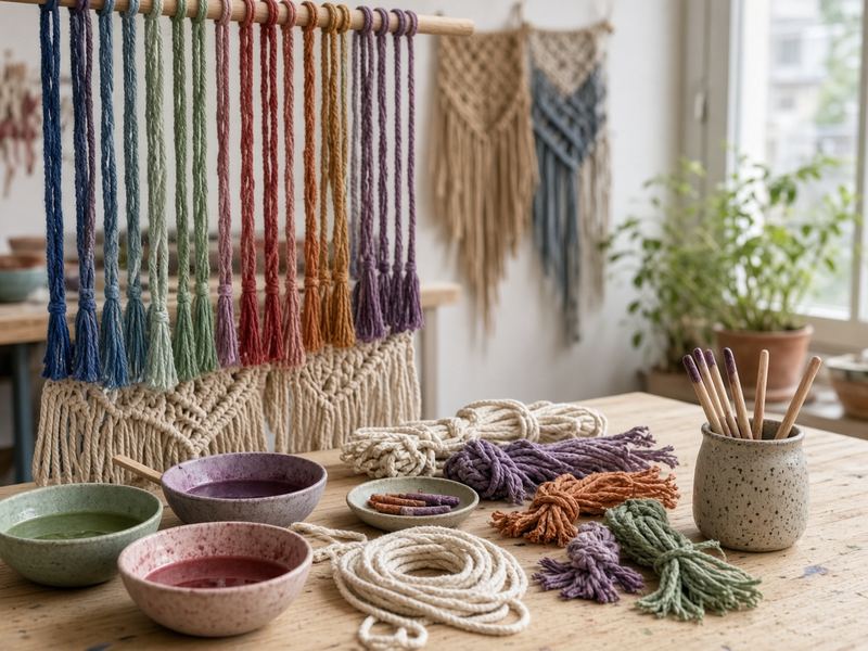Dyed cord days at Golden Harbor Atelier